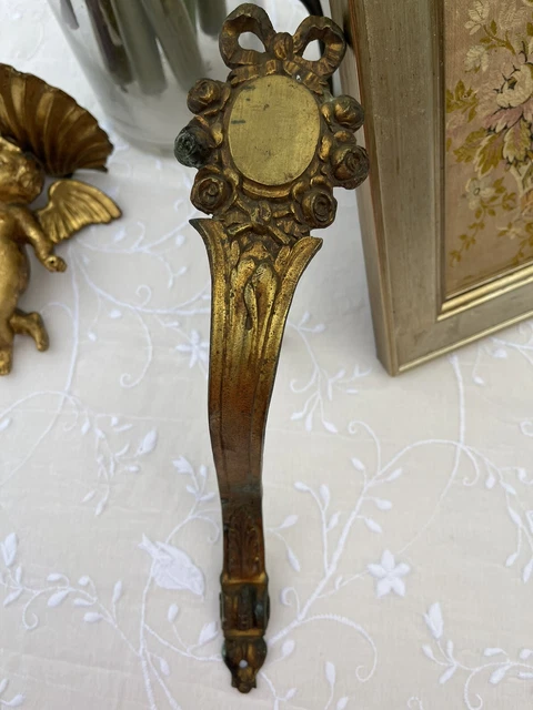 Antique French curtain tie back, Brass Curtain bracket, Brass Curtain Tie Back