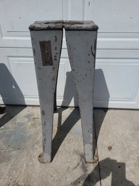 Antique Cast Iron Table Legs 1910 Vintage Southbend Lathe 30"hg×21"wd... Antique Cast Iron Table Legs 1910 Vintage Southbend Lathe 30"hg×21"wd...