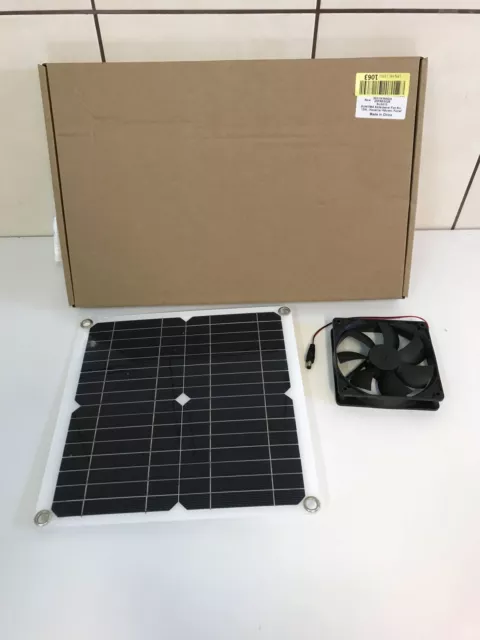 SUNYIMA Solarpanel Fan Kit, 12W wetterfest mit DC Fan fuer kleine Huehnerstaelle