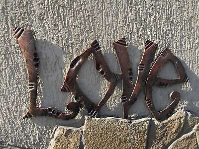 Hand Forged Letters Iron Gift 6Th Anniversary Gift Word Decor Script Words Wall
