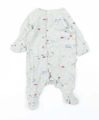 NEXT BABY BIANCO COTONE Babygrow un pezzo unico taglia 3-6 mesi Snap 