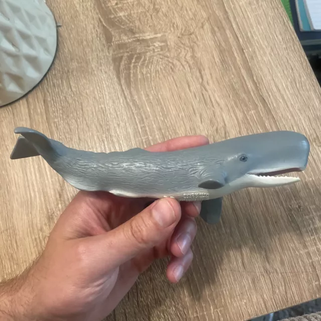 Vintage 1998 Safari Ltd 8-inch SPERM WHALE Odean Wildlife Figure
