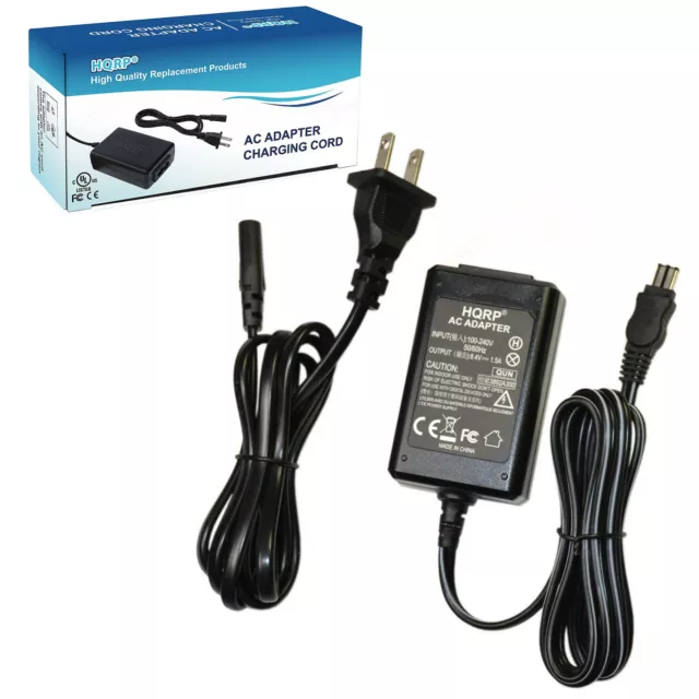 HQRP AC Adapter for Sony Handycam DCR-TRV33 DCR-TRV38 DCR-TRV39 TRV33E Charger