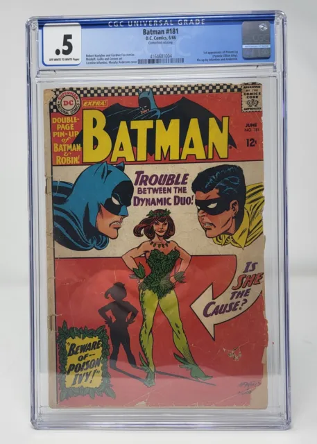 Batman #181 (1966) CGC .5 Missing Centerfold Key 1st Poison Ivy Appearance
