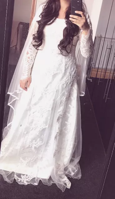 BRIDAL PAKISTANI INDIAN Simple Wedding Nikah Dress Size Medium