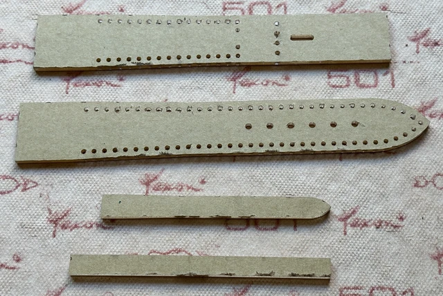 Correa de reloj de cuero acrílico patrón reutilizable guía de plantilla 20 mm lengüeta hebilla 18 mm