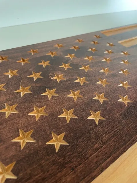 USA New Designed Flag -Wooden American flag - Wood Wall Art -Handcrafted 3
