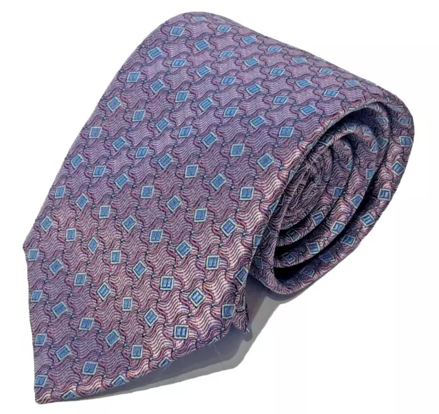 Jos A Bank Signature Men's Purple Blue Geometric 100% Silk Tie NWT $104.50 MSRP