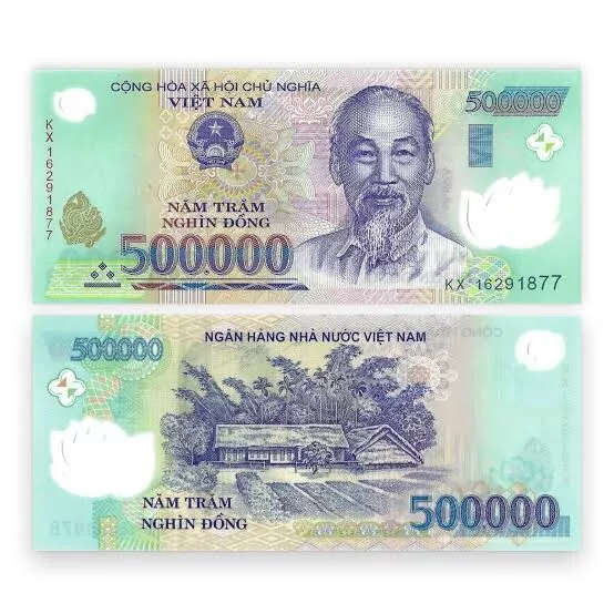 10,000,000 VIETNAM DONG 20 X 500000 500K VND Banknotes Vietnamese Circulated