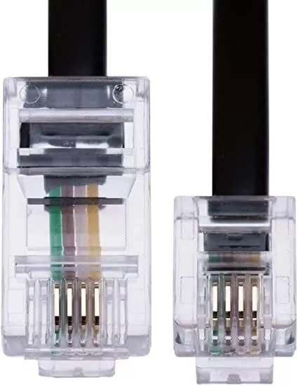 RJ11 ADSL Conector Macho A RJ45 Ethernet Cable Módem 8P4C 6P4C Asdl Parche 4 Pin