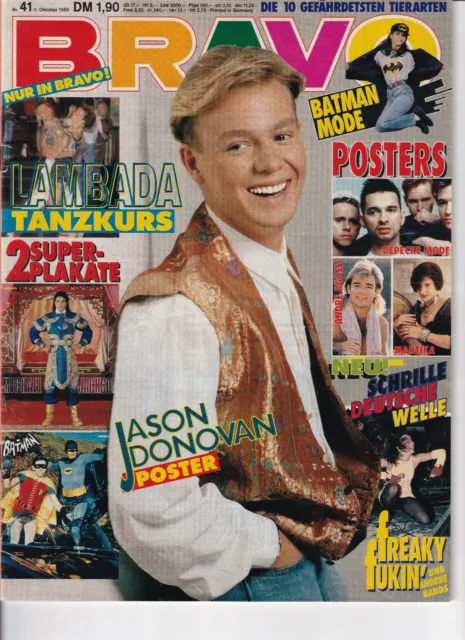 Bravo Nr. 41 Oktober 1989 Depeche Mode Michael Jackson Erasure Dieter Bohlen