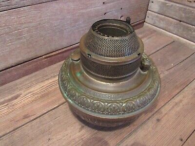 Vintage Antique 1890's "THE PITTSBURGH" Embossed Brass Oil Lamp Circa - PARTS!