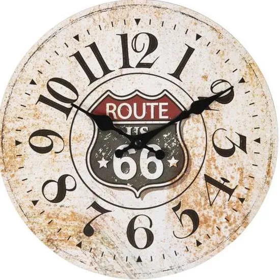 Vintage Landhaus Küchenuhr Uhr Wanduhr Nostalgie Design Ø30cm Route 66
