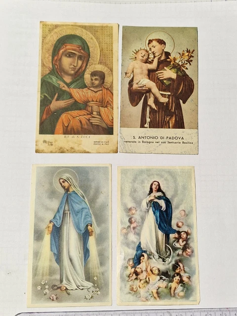 4 Santini Holy Cards Vergine Ele 2/281 2/282 e Sant'Antonio col Bambino ZA1112 ^