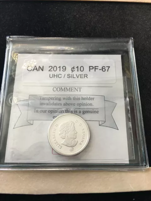 2019 Coin Mart  Graded Canadian, ¢10  Cent **PF-67 UHC Silver**