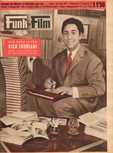 FUNK UND FILM 1955 nr. 16 - VICO TORRIANI / ANNA MARIA SANDRI /JOHANNES HEESTERS