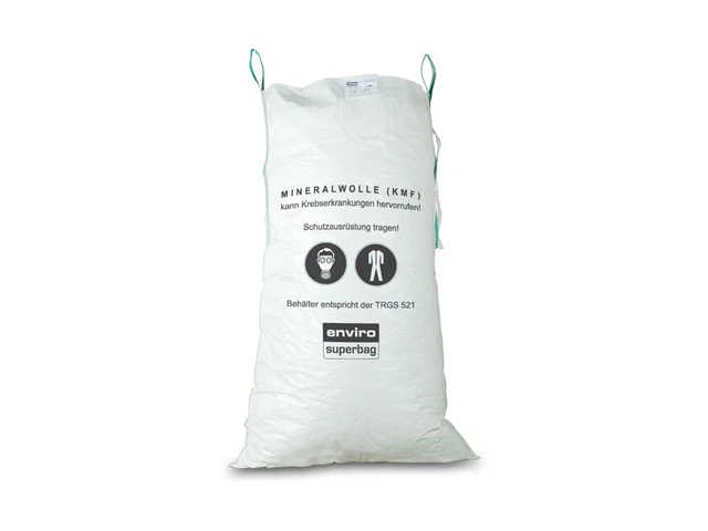 50 x Asup KMF-Mineralwolle Entsorgungssack 140 x 220 cm, 2 Hebeschlaufen -