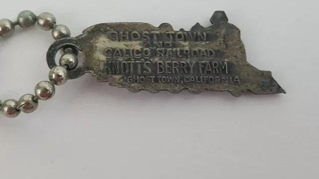 Knotts Berry Farm Keychain Ghost Town Calico Railroad Train Engine Vintage FOB