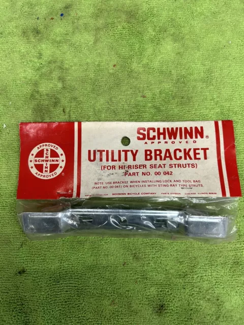 Nos Schwinn Stingray Krate Utility Bracket Part # 00-042 On Original Package