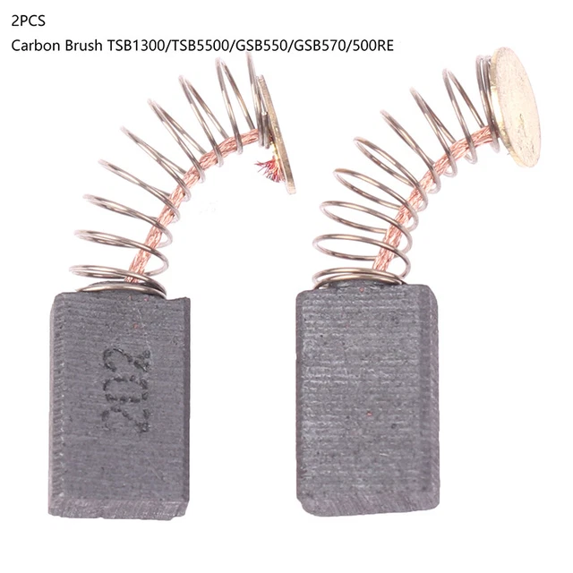 1Pair Black Carbon Brush For  TSB1300/5500 Impact Drill Spare Parts