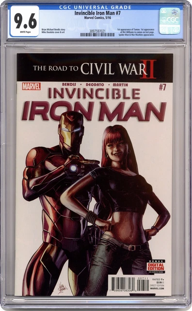 Invincible Iron Man #7A Deodato CGC 9.6 2016 3897597021 1st cameo Riri Williams