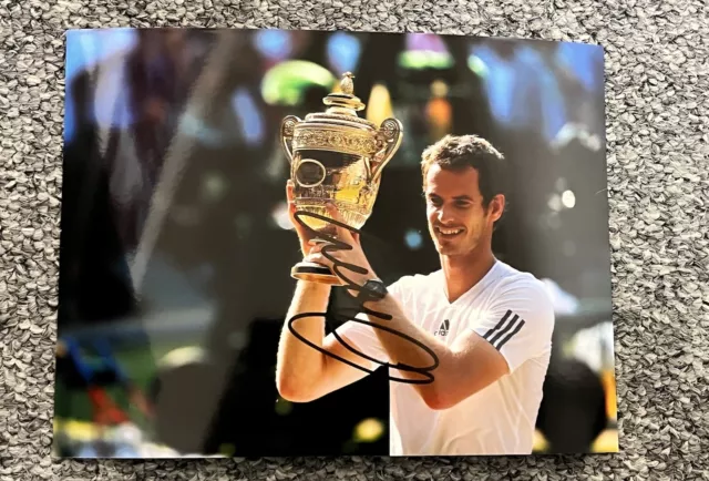 Andy Murray Tennis Wimbledon Signed 8x6” Photo wCOA