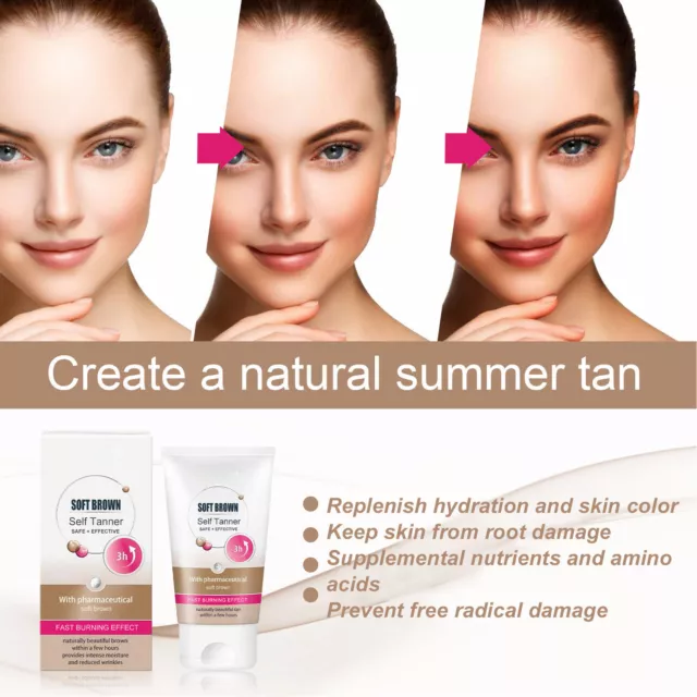 30ml Self Tanning Lotion Sunless Tanning Cream For Face Body Moisturizing XXL