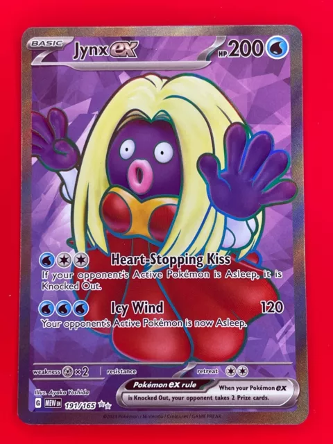 Pokémon TCG Jynx ex Scarlet & Violet 151 191/165 Full Art Double Rare NM 2023