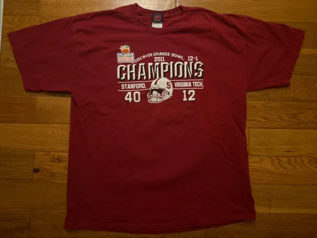 Vintage Stanford 2011 Orange Bowl Champion tshirt XL