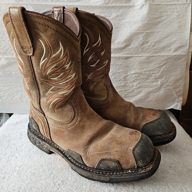 ARIAT WORK BOOTS ASTM F241311 Sz 8EE Brown Composite Toe Slip & Oil