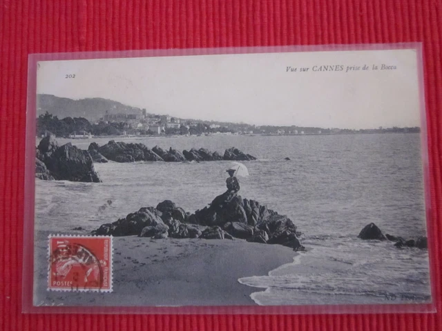 Cpa Ecrite Timbre Vue Sur Cannes Prise De La Bocca