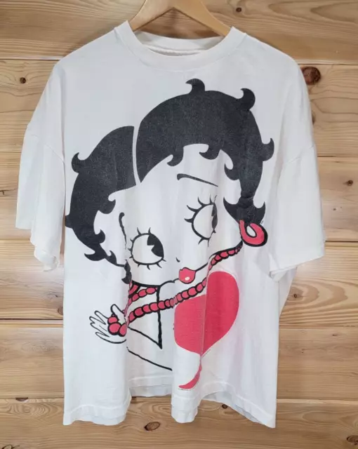 Vintage Betty Boop T Shirt Men XXXL 80s 1989 Heart Shaped Dress