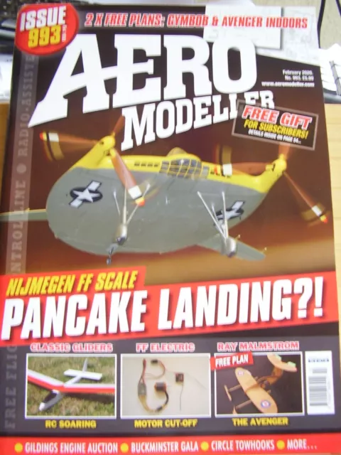 Aeromodeller Model Aircraft  Magazine 2020 February 2 Plans Gymbob & Avenger