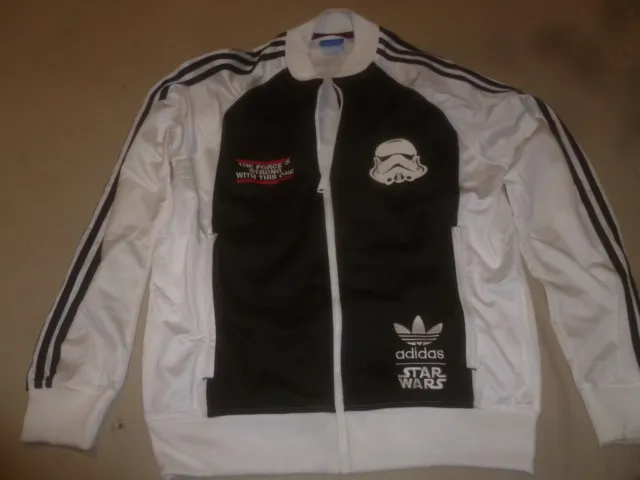 Adidas Star Wars Stormtrooper Size L Track Jacket Athletic The Force Is Strong
