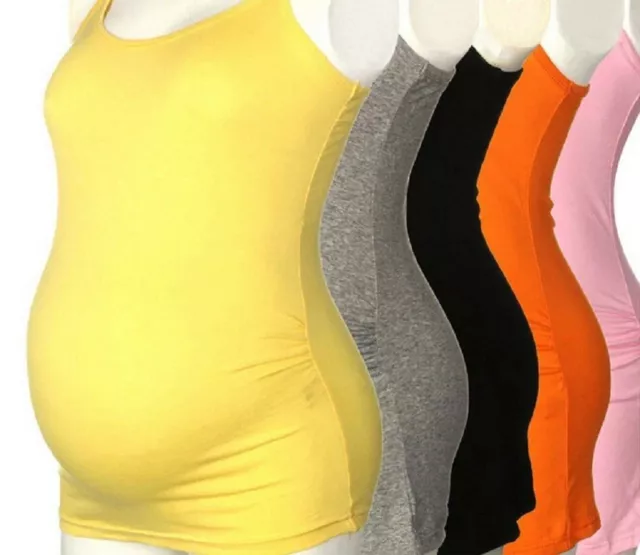 Woman Maternity Camisole Casual Yoga Tank Tops Strappy Vest Summer Pregnant Top