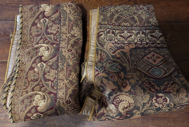 Porta Coppia Arazzo Meccanico Epoca 19esimo 63 X 357 CM