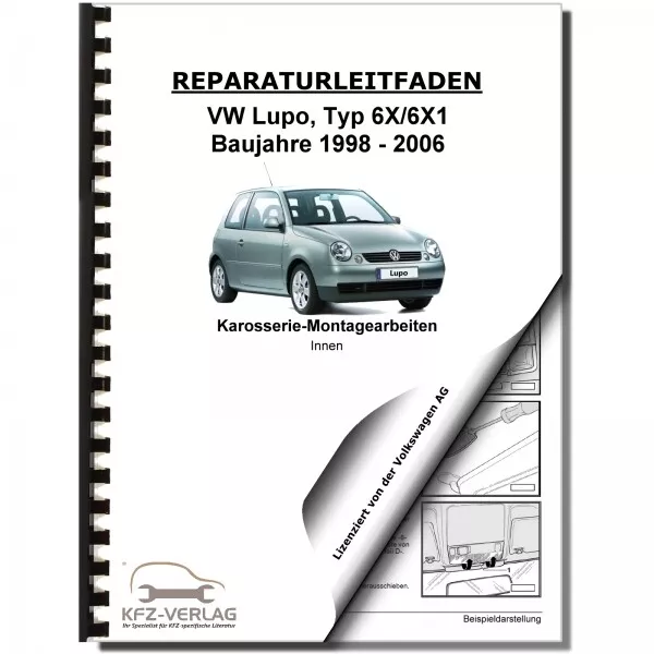VW Lupo, Typ 6X (96-06) Karosserie-Montagearbeiten Innen - Reparaturanleitung