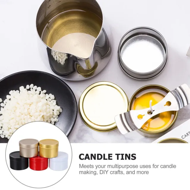 50ml Metal Can Scented Candle Cups Cosmetic Jar Metal Tins Christmas Candle Jar
