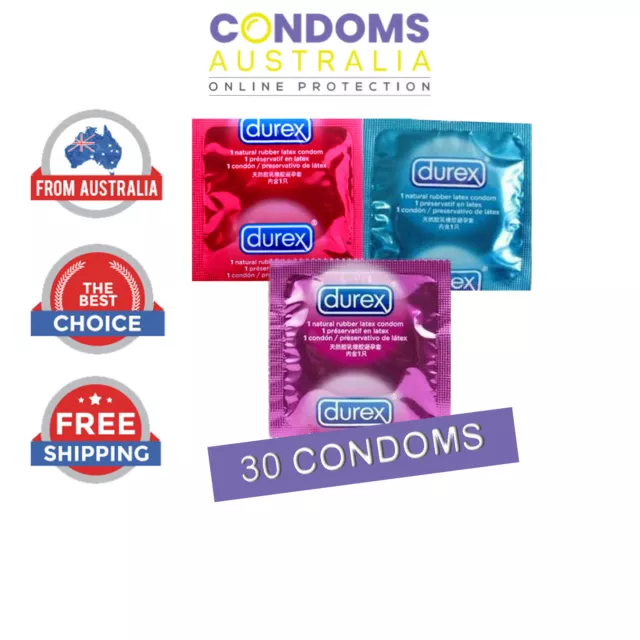 Durex Pleasure Me Fetherlite Ultra Thin & Regular 30 Pack Condoms  FREE SHIPPING