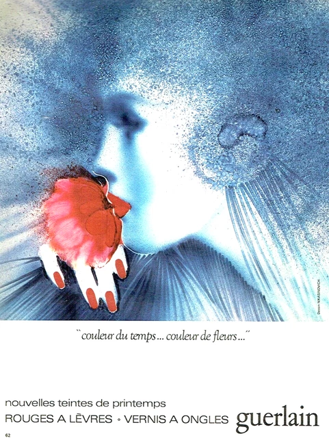 publicité Advertising 0223 1979   maquillage vernis ongles rouge lèvres Guerlain