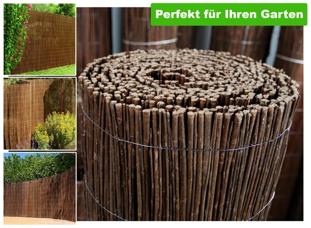 WEIDENMATTE BALKON WEIDE sichtschutz weidenzaun 3m 5m 80180cm EUR 25