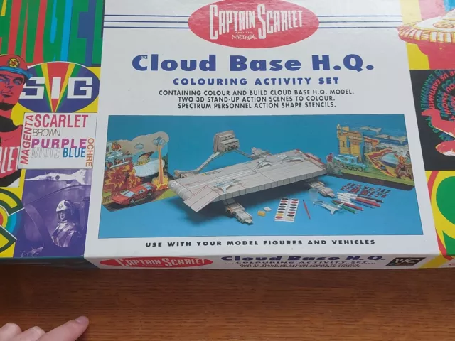 captain scarlett cloud base hq colouring activity set 1993