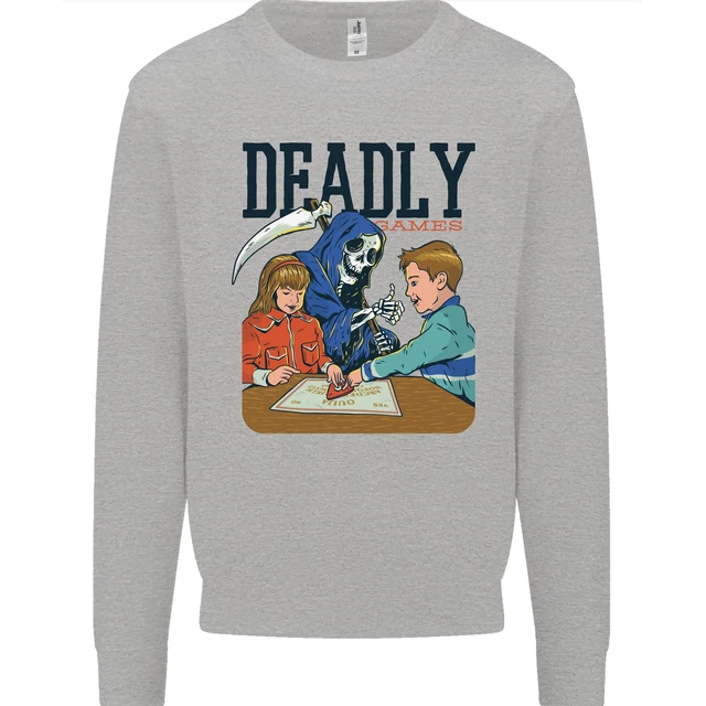 Deadly Giochi Ouija Board per Bambini Grim Reaper Uomo Felpa Maglione