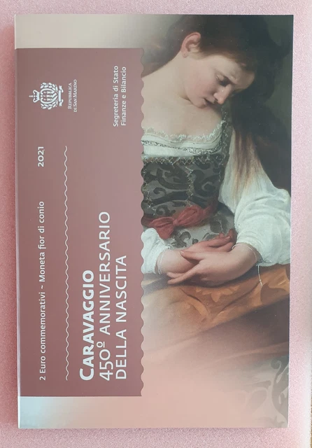 SAN MARINO 2 EURO € Gedenkmünze 2021 450. Geburtstag Caravaggio SOFORT LIEFERBAR