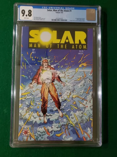 SOLAR MAN OF THE ATOM #1 1991 Valiant- CGC 9.8 - 1ST APPEARANCE - WINDSOR-SMITH