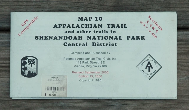 VINTAGE APPALACHIAN TRAIL Map Shenandoah - Vintage Appalachian Trail Map Shenandoah National Park Map.webp