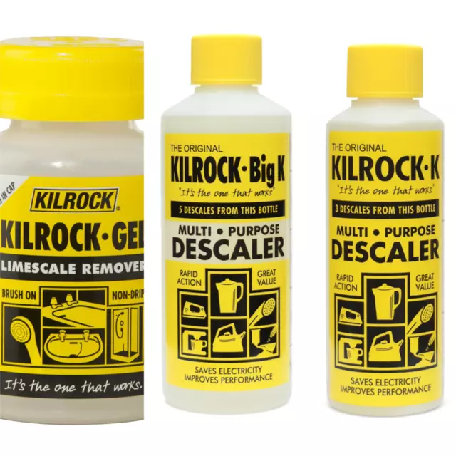 Kilrock Descaler  Limescale Remover Liquid / Gel, Kettles Shower Heads Iron Taps