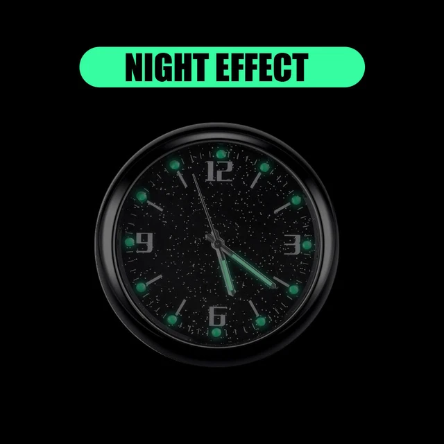 Car Clock Luminous Stick-On Digital Watch Quartz Clock Car Interior Accessories