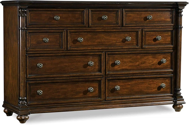 Leesburg 10 Drawer Dresser in Mahogany