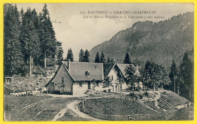 cpa 38 St PIERRE de CHARTREUSE en 1931 Col et Maison Forestière de la CHARMETTE